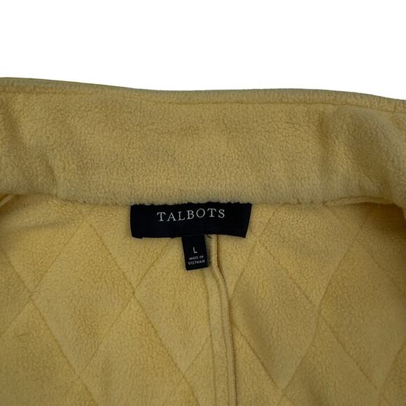Talbots Classic Quilted Fleece Lined Button Front Vest Women's Size Large - Picture 5 of 6